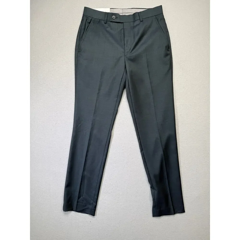Calvin Klein Men's Slim Fit Wool Blend Suit green 36S 30x30 $650